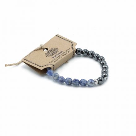 Magnetic Sodalite Faceted Gemstone Bracelet