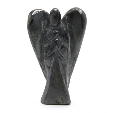 Hematite - Hand Carved Gemstone Angel