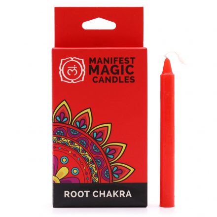 Root Chakra Manifest Magic Candles (pack of 12) - Red