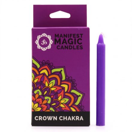 Crown Chakra Manifest Magic Candles (pack of 12) - Purple