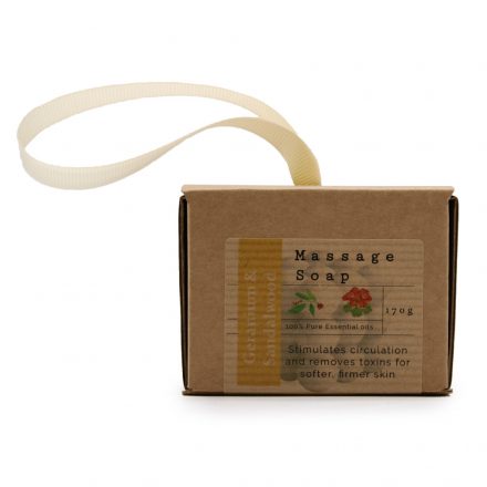 Boxed Single Massage Soaps - Geranium & Sandalwood