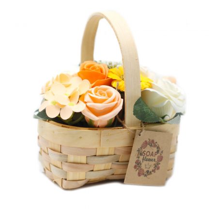 Medium Orange Bouquet in Wicker Basket